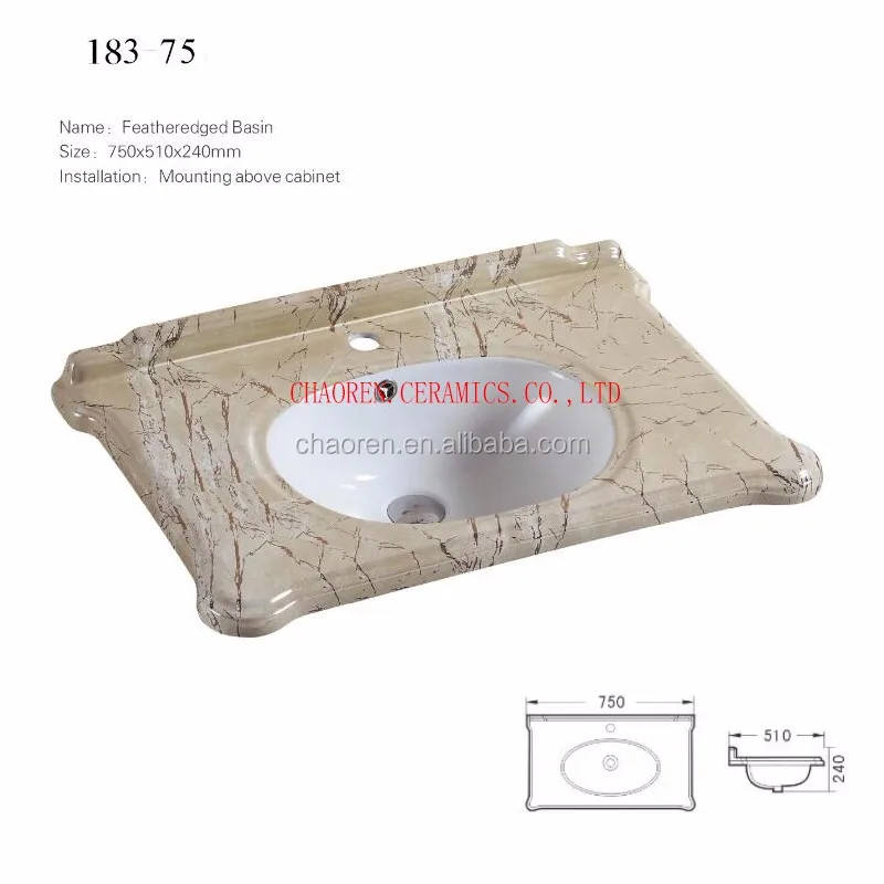 hotel sanitary ware basin bathroom cabinet sink ceramic basin