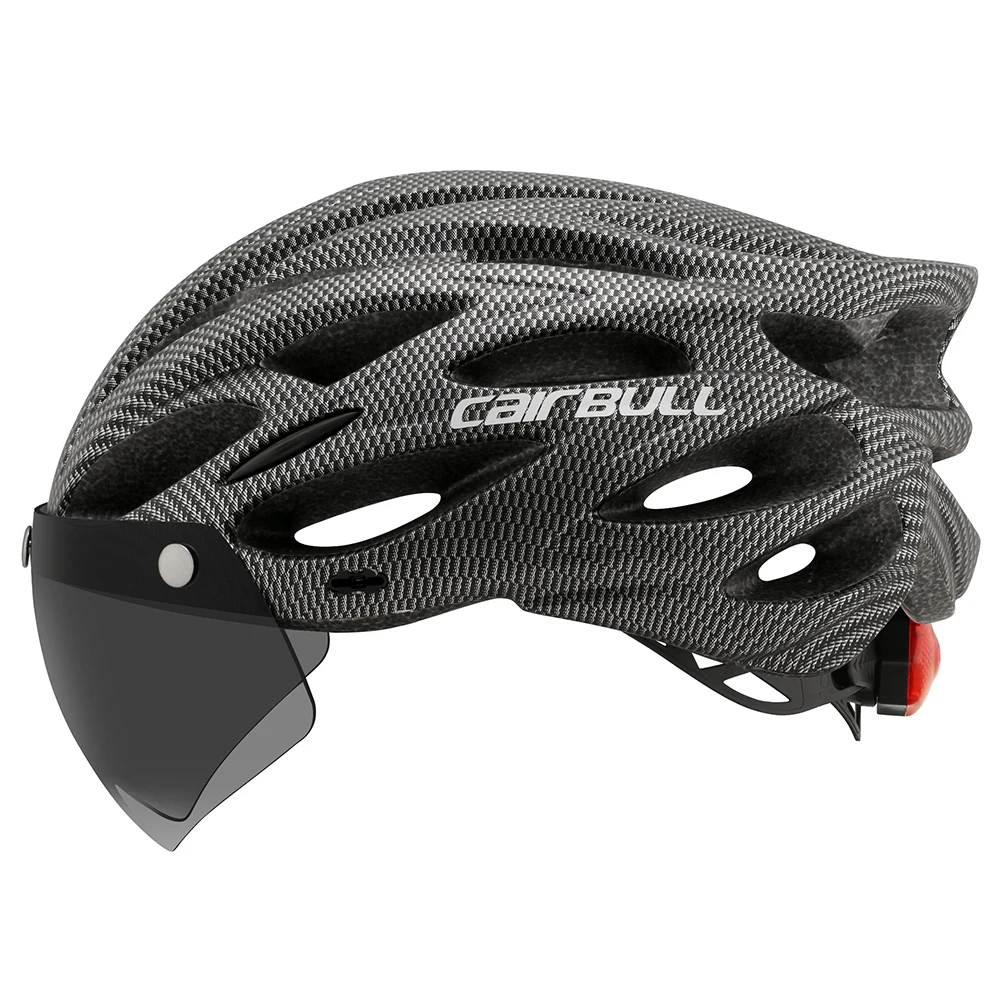 
CAIRBULL ALLROAD 2020 Bike Helmet with Rear Light Detachable Magnetic Goggles Removable Sun Visor Mountain & Road Bicycle Helmet 