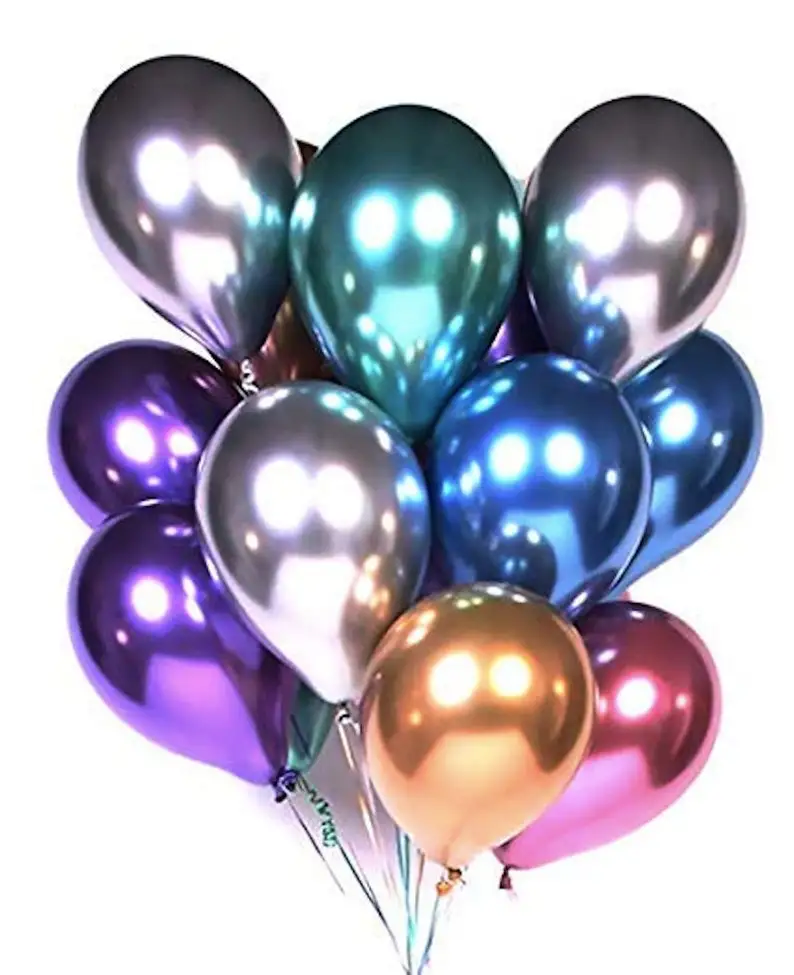 Wholesale 12inch Glossy Metal Pearl Latex Balloons Thick Chrome Metallic Colors helium Ballon Air Balls Globos