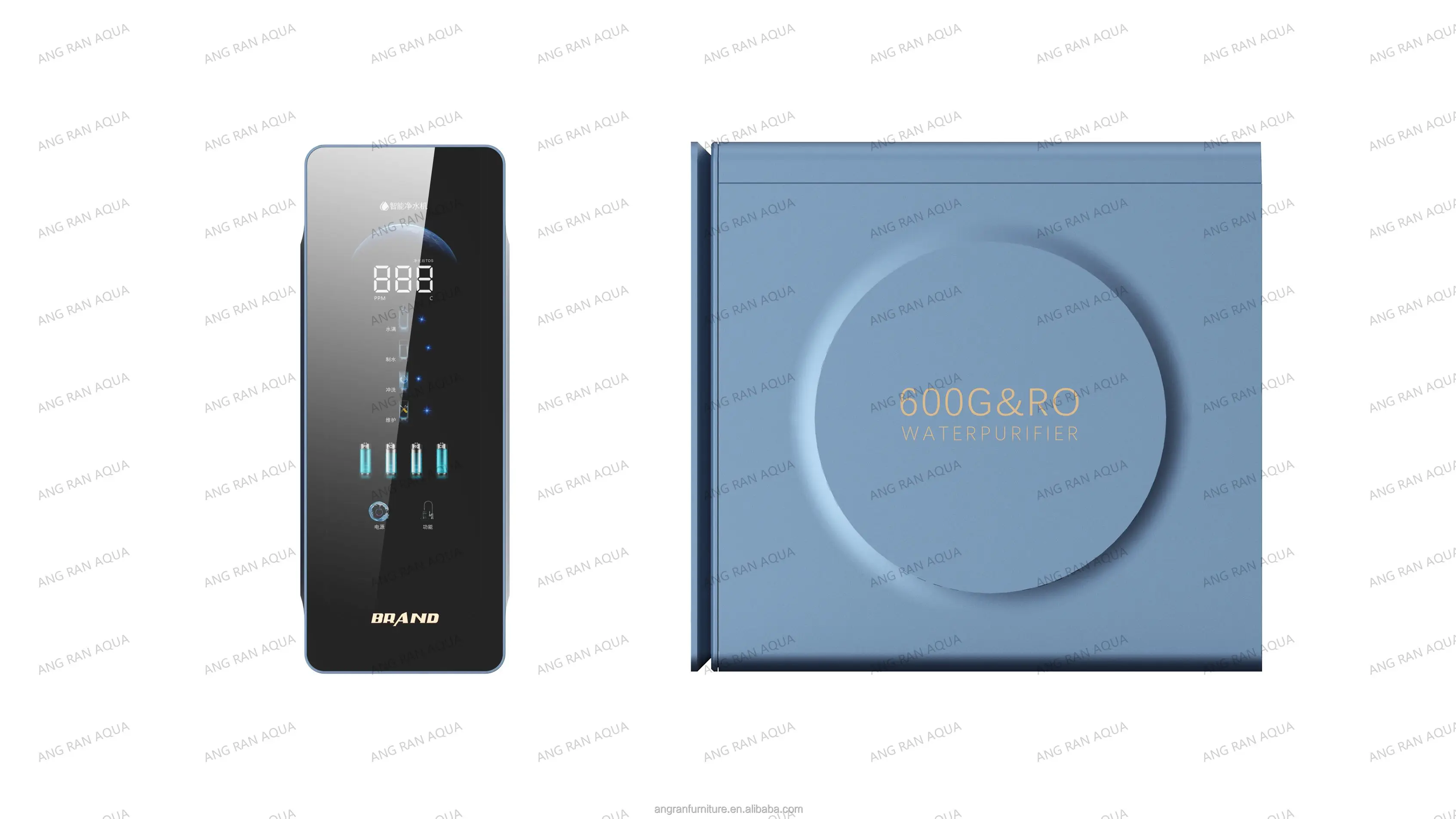 Fully Automatic Intelligent 100G Water Purifier Filtration Reverse Osmosis Water Filter System Filtro De Agua