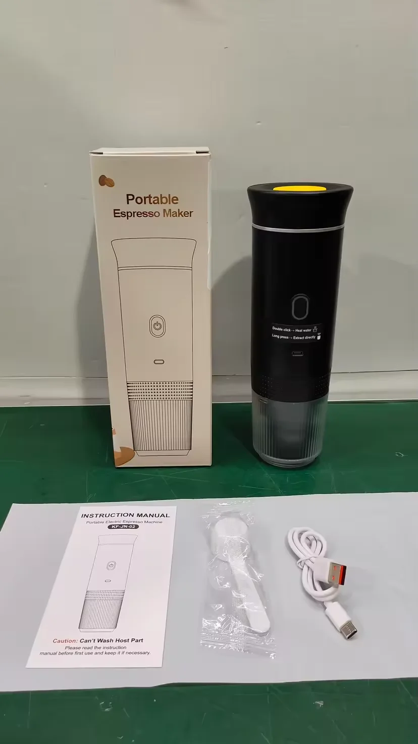 Portable wireless coffee machine with American style concentrated capsules for home use, fully automatic,heat rechargeable