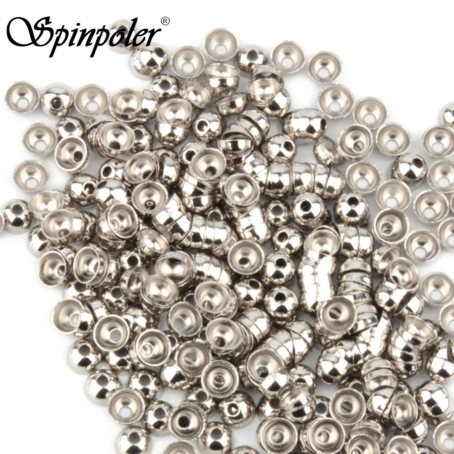 Spinpoler Fishing Cup Washers Stainless Steel Round Cap Sliver Rivets Propeller Cup Washers DIY Topwater Fishing Accessories