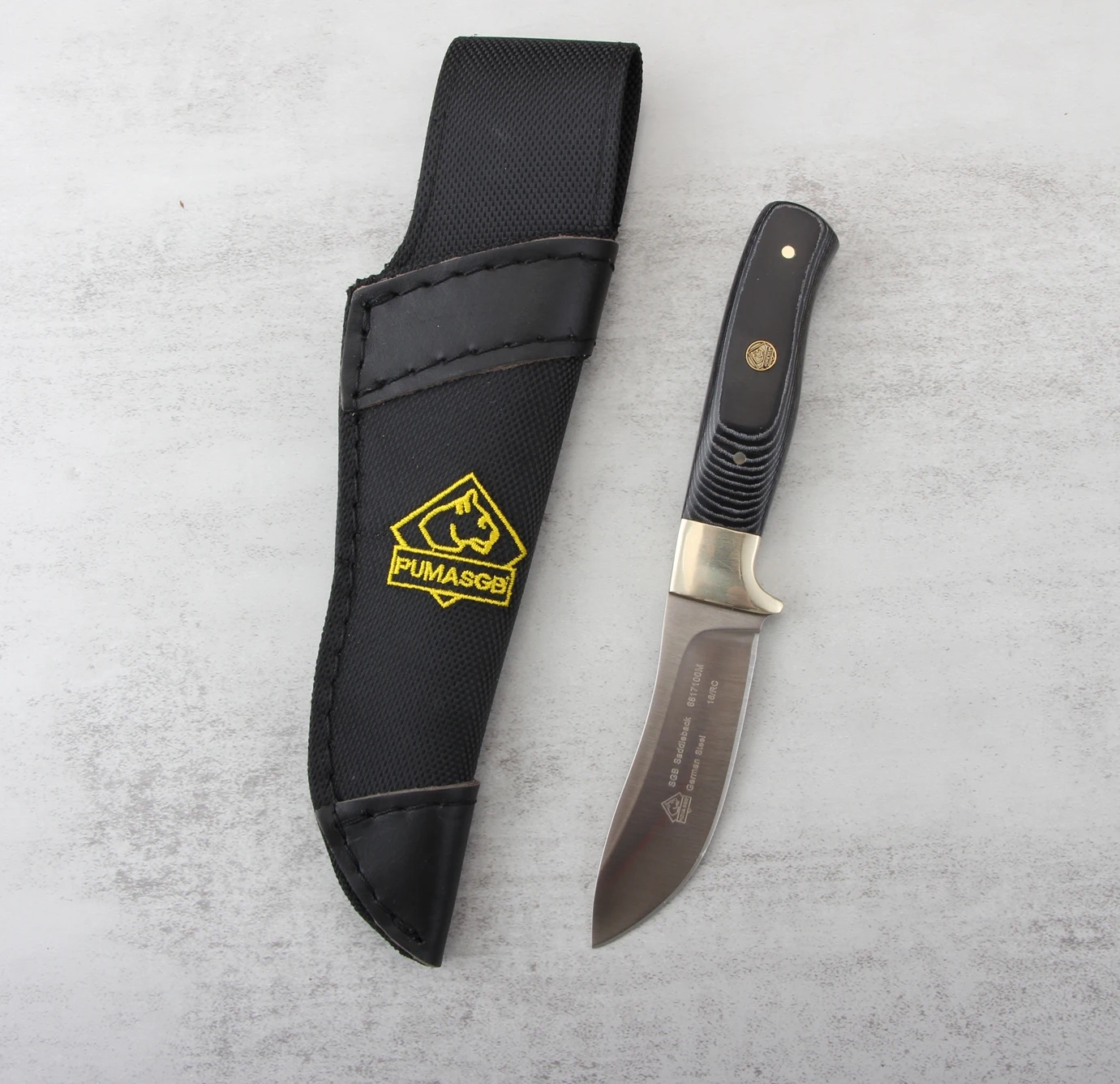 High Grade 1.4116 German Steel Blade Saddleback Full Tang Knife With Sheath Outdoor Survival Camping Hunting Fixed Blade Knife