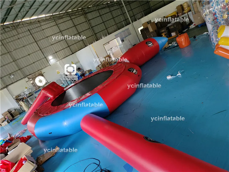 Water inflatable trampoline float