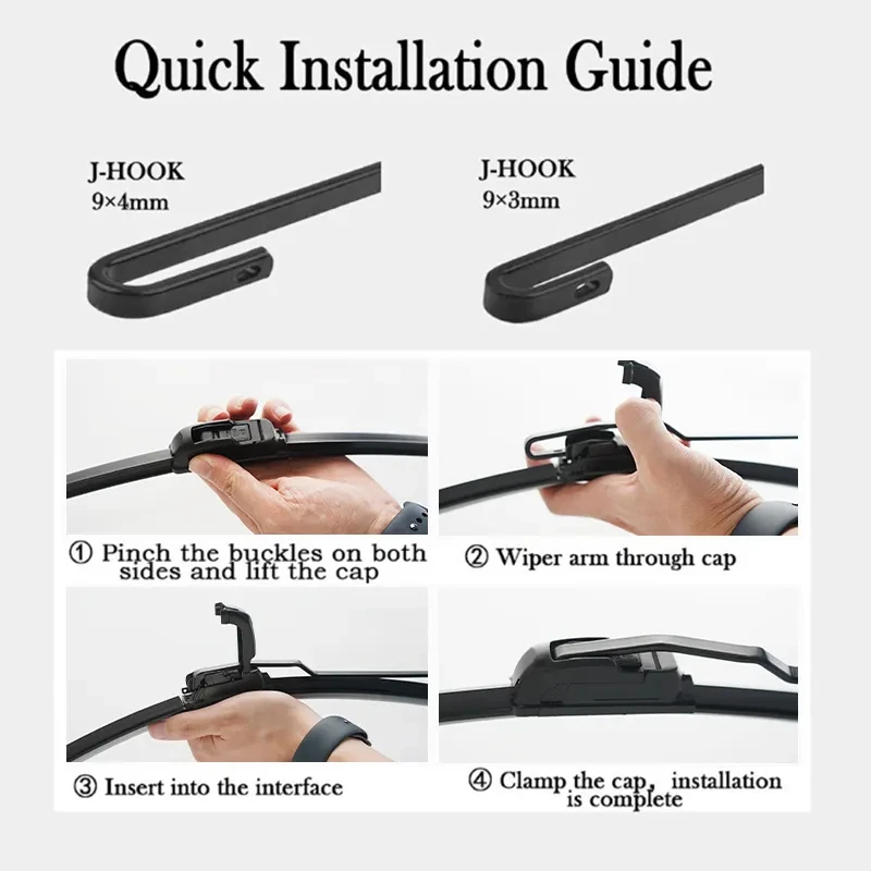 Wholesale Car Rubber Hybrid Arm Windshield Wiper Blade Universal Multi Silicone Windscreen Blades Wipers For Cars