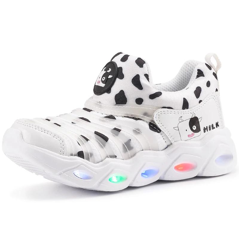 
 Новинка 2020, светящиеся туфли, весна и осень, обувь для мальчиков и девочек, дышащая Спортивная обувь  