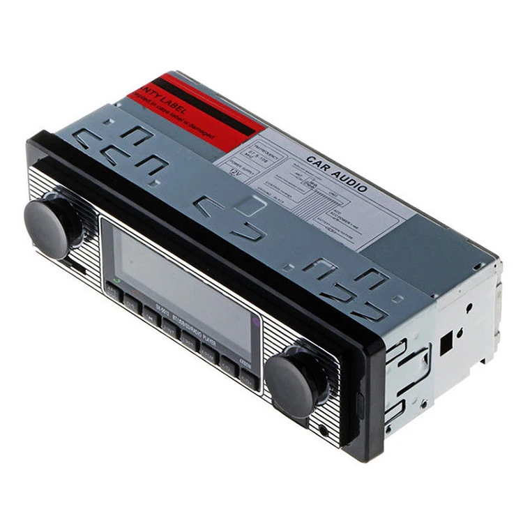 Full Retro Style Brushed Metal Panels Dvanced Audio Transmission Mode 1 Din Car Radio Retro Car Radio