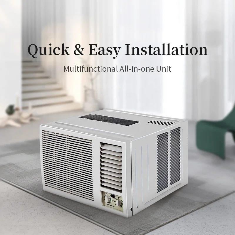 Горячая распродажа R410a 9000Btu окно кондиционера воздуха 230 В 50 Гц механический Тип Белый Все в одном блоке для офиса магазина супермаркета