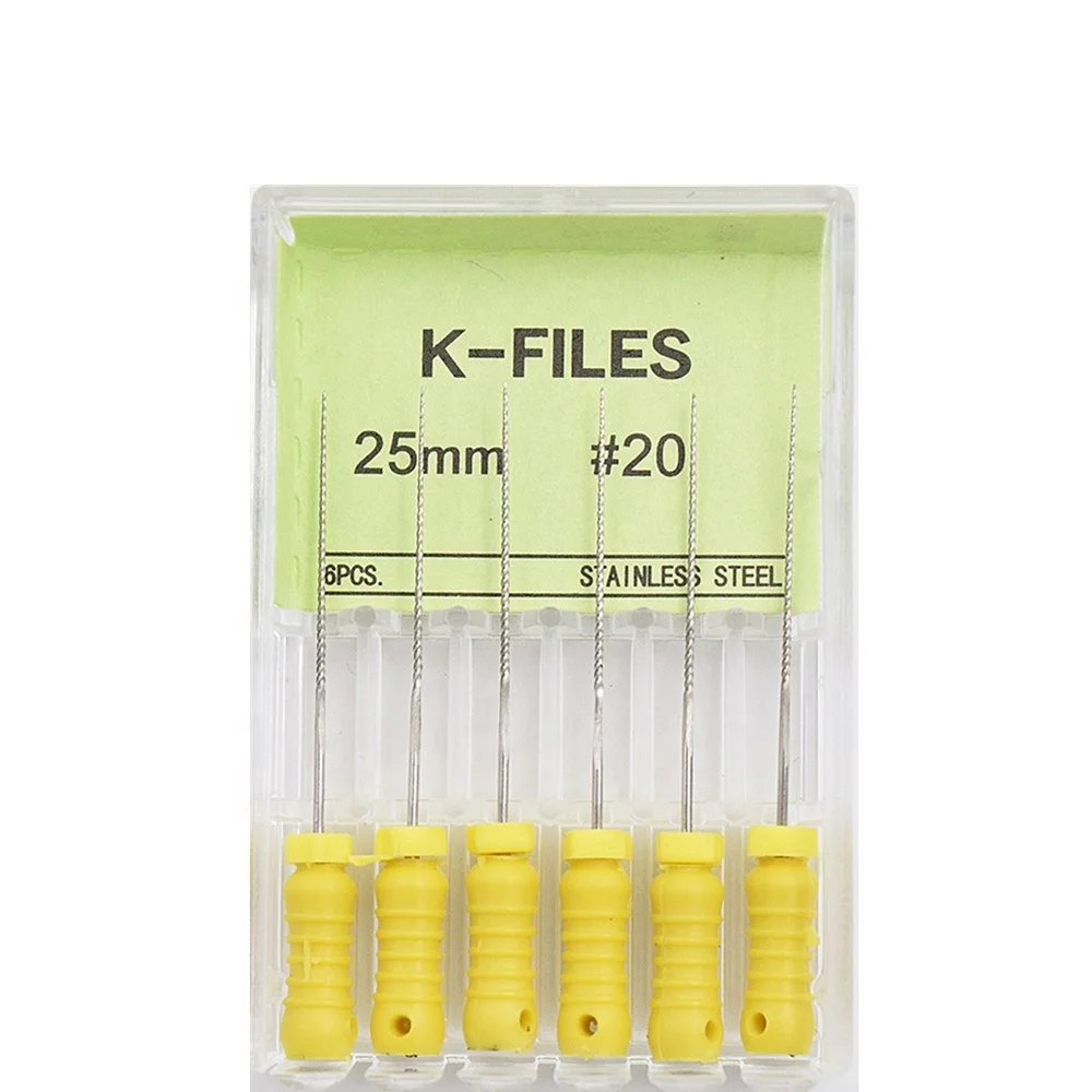 Glin Niti стоматологические эндодофайлы высококачественные ручные напильники из нержавеющей стали K для корневого канала отключение