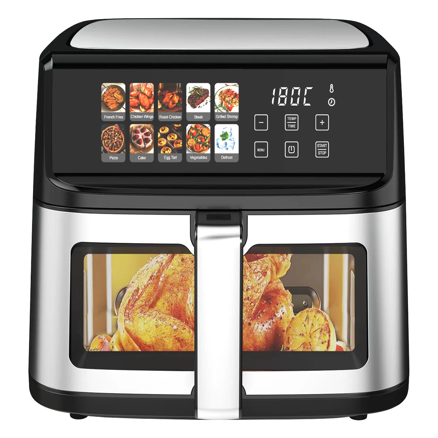 New items double stacker air fryer stack fryer LED Digital 11L  dual drawer Air Fryer with 2 independent frying basket