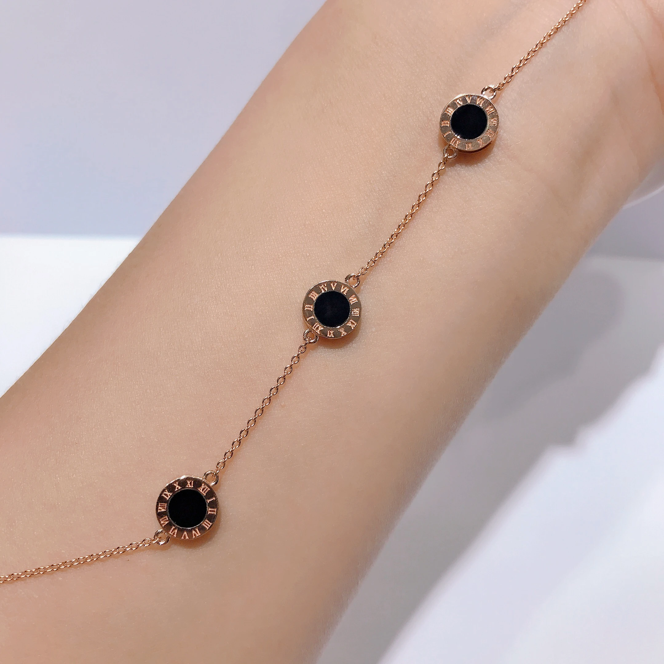 Модные ювелирные изделия из настоящего розового золота 18K очаровательный браслет оптовая продажа с завода для женщин