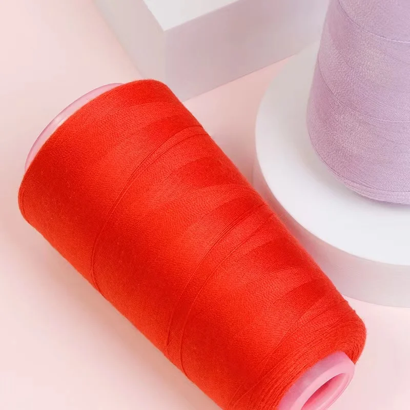 High Strength 100% Spun Polyester Sewing Thread 20S/2 High Tenacity Dyed Spun Yarn for Sewing & Material