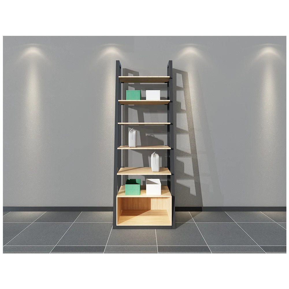 Best units luxury handbag store wood floor stand mounted retail exhibition shoe display shelves for wall