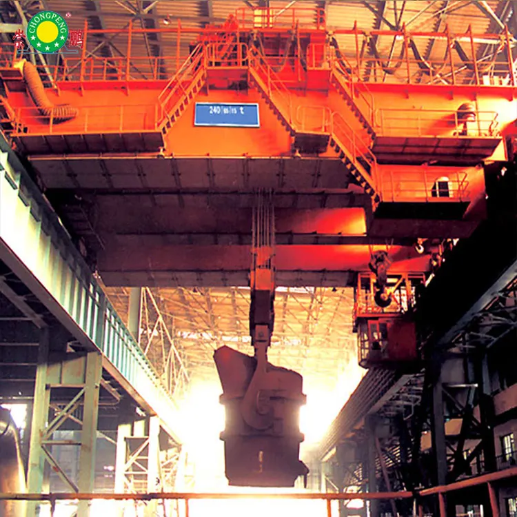  25ton double beam overhead bridge crane for metallurgical industry