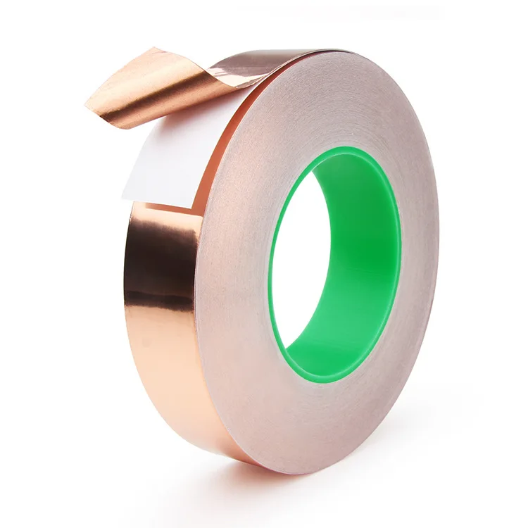 Double Side conductive copper foil tape 50m copper adhesive tapes EMI self adhesive copper foil tape