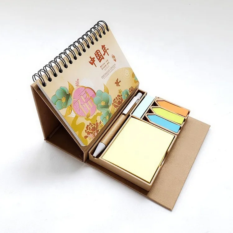 Custom Design Cardboard Monthly inspirational Desk Calendar Printing with Memo Notes Pad (1600448369597)