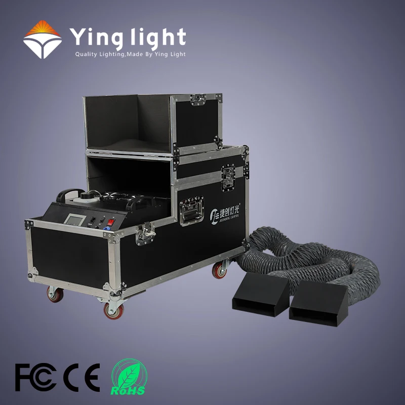 4000w Low Lying Fog Machine Water Base Remote Control Double Port Smoke Machine Stage Equipment With Flight Case