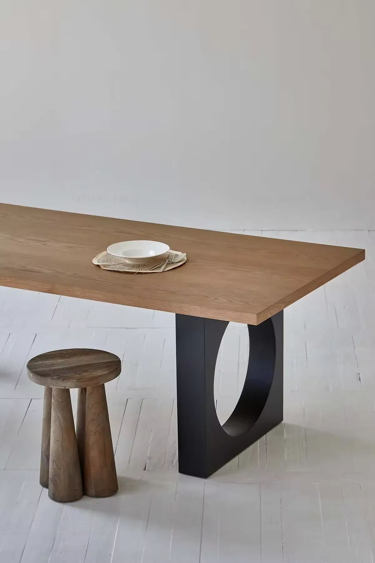 Scandinavian Rustic Interior Living Room Furniture Antique Reclaimed Elm Made Bedroom Wooden stool