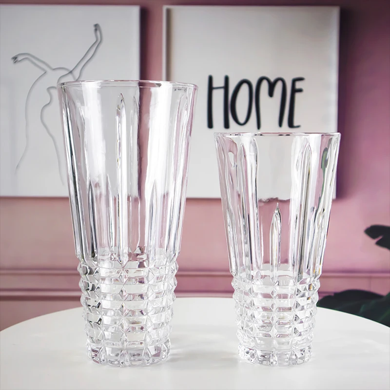 Best Selling Flower Vase Clear Tall Glass Vases for Wedding Centerpieces Clear