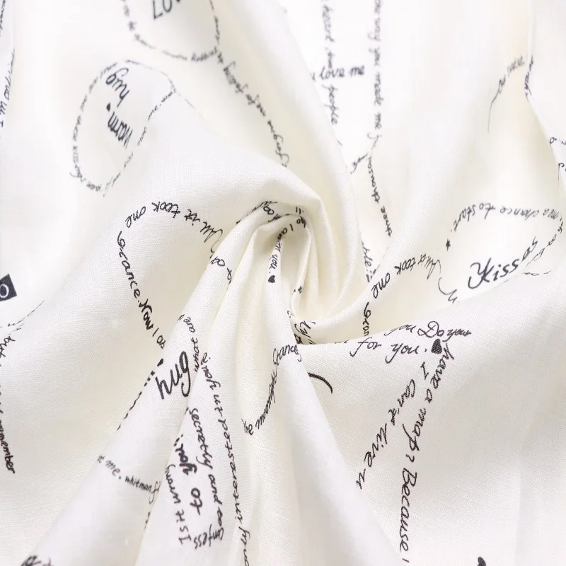 Digital Printing Customized Textiles Printed 100 Linen Fabric For Garment