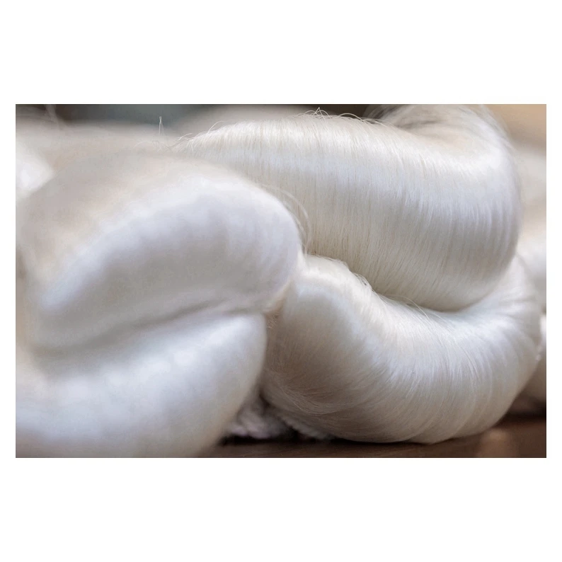 20/22 Factory Supply Attractive Price Organic White Pure Raw Mulberry Noil Fabric Silk