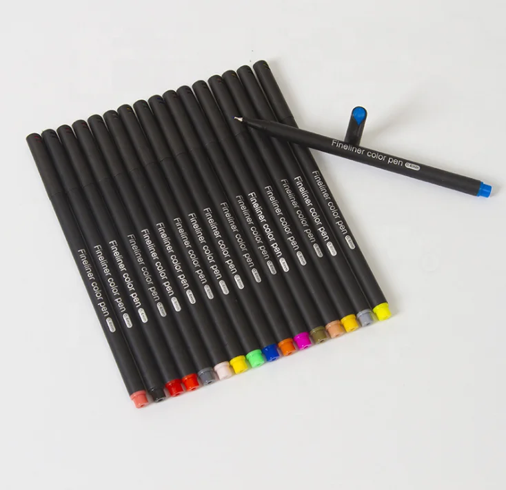 2021 yihuale 12 24 36 48 60 100 colors 0.4mm Colored Fine Liner Sketch Drawing Pen