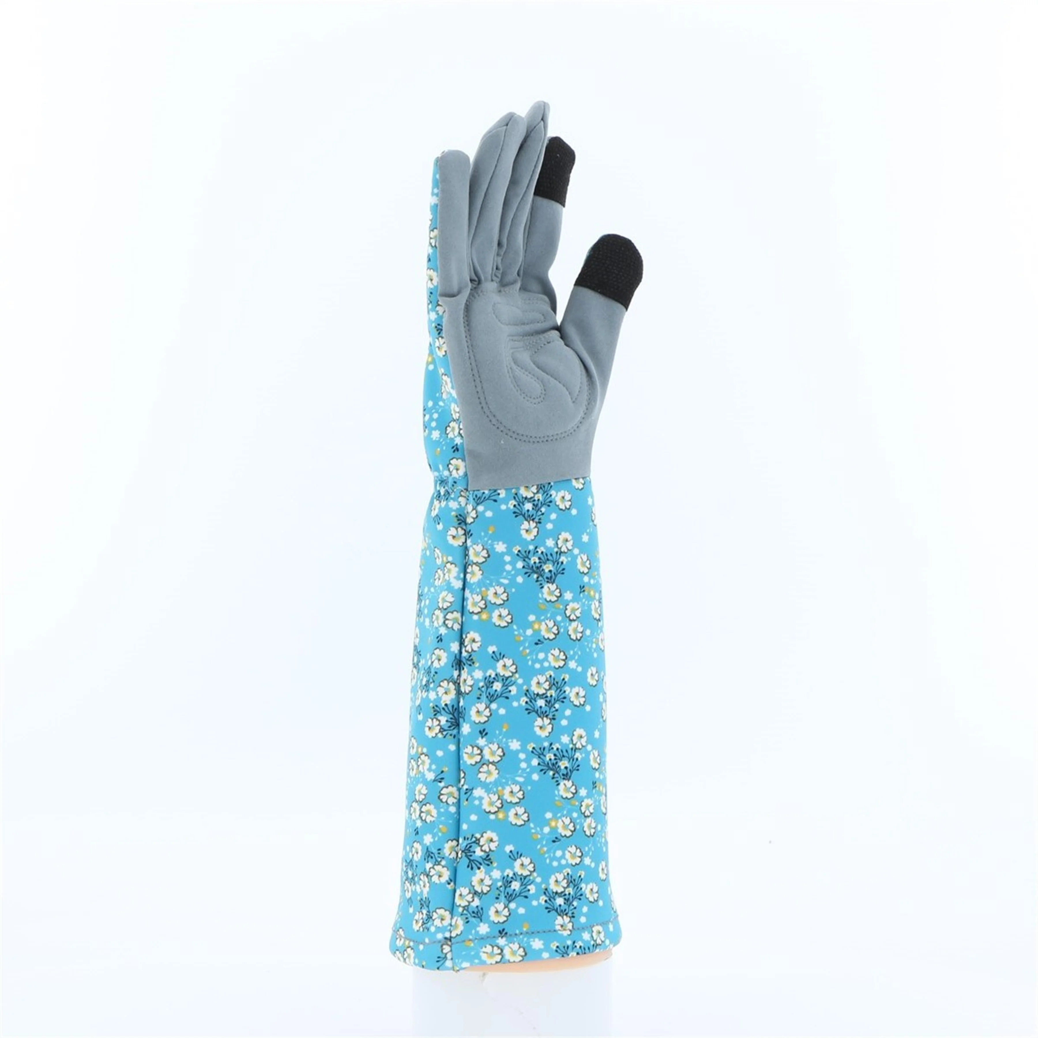 Ladies Long Cuff Goat Leather Palm Reinforced Garden Pruning Work Gloves