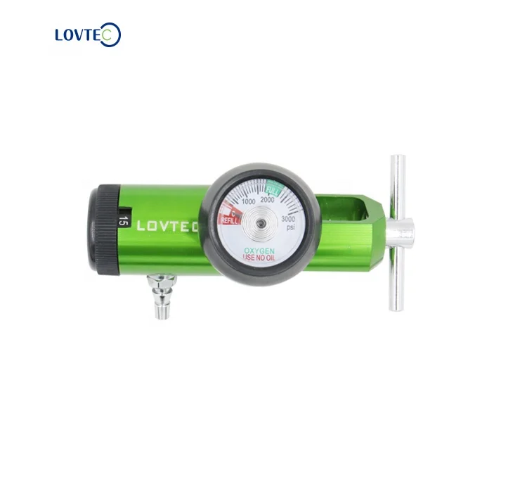 Lovtec DANYANG AIRTECH USA USE  ATTJ-1 Read To Stock Click style Oxygen Regulator CGA870 adjustable cylinder regulator