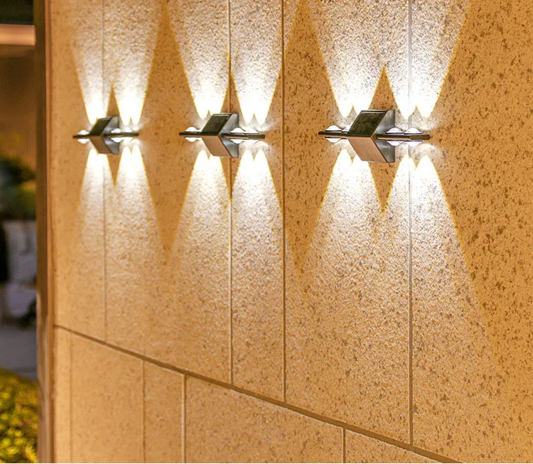 Solar Powered Led Wall Light Outdoor Motion Sensor Waterproof Porch Wall LightsHome Decoration Balcony Wall Washing Lamp