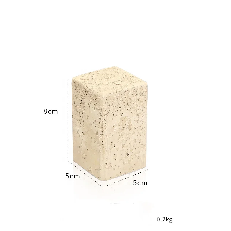 Top quality natural square stone jewelry displays stands earring holders display stand sets