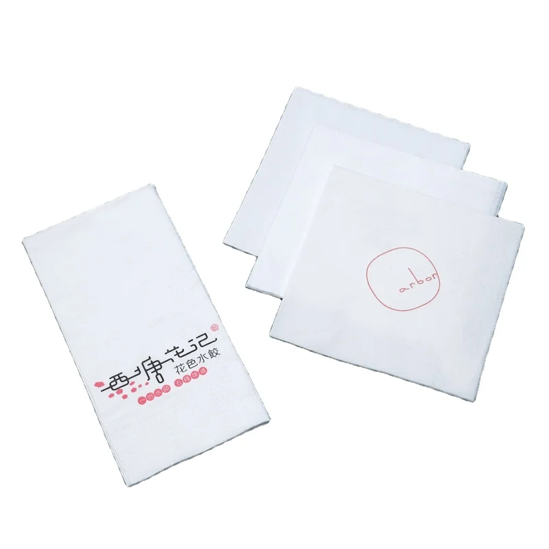 Customized logo paper napkin for hotel and restaurant specialty design black tissue paper custom logo paper napkins & serviettes