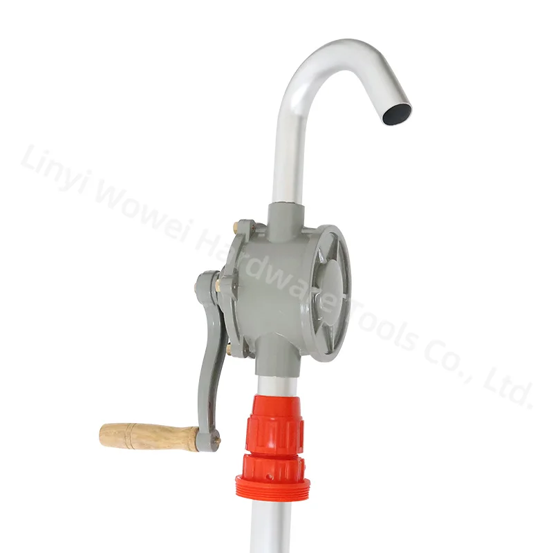 Chemical rotary hand pump 55 gallon Polypropylene manual fuel oil rotary drum pumps