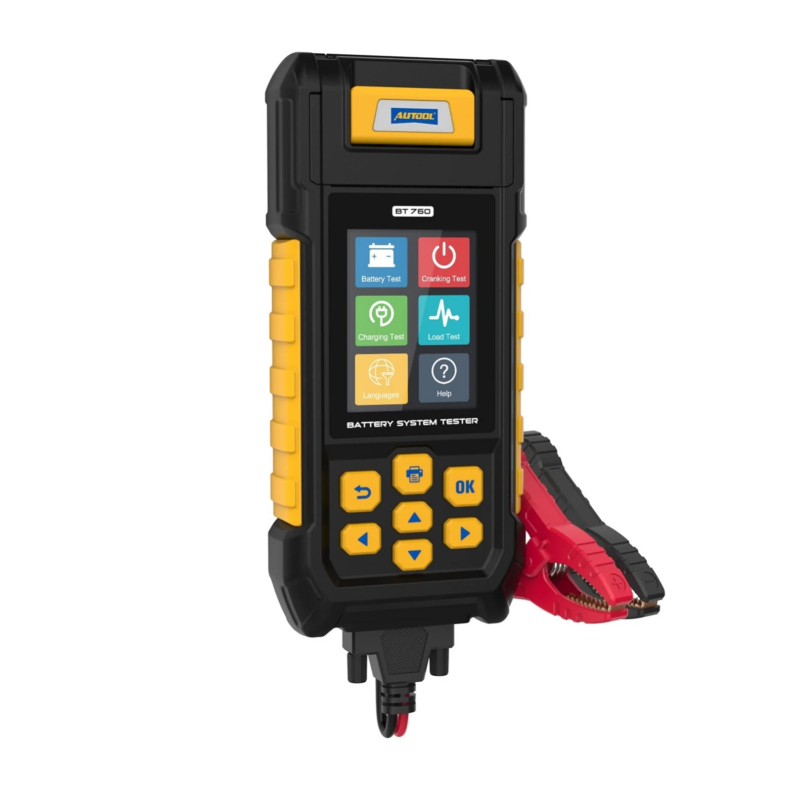 Direct Factory AUTOOL BT760 Color Screen Car Battery Tester with Printer 6- 32V Load Battery Analyzer Tester