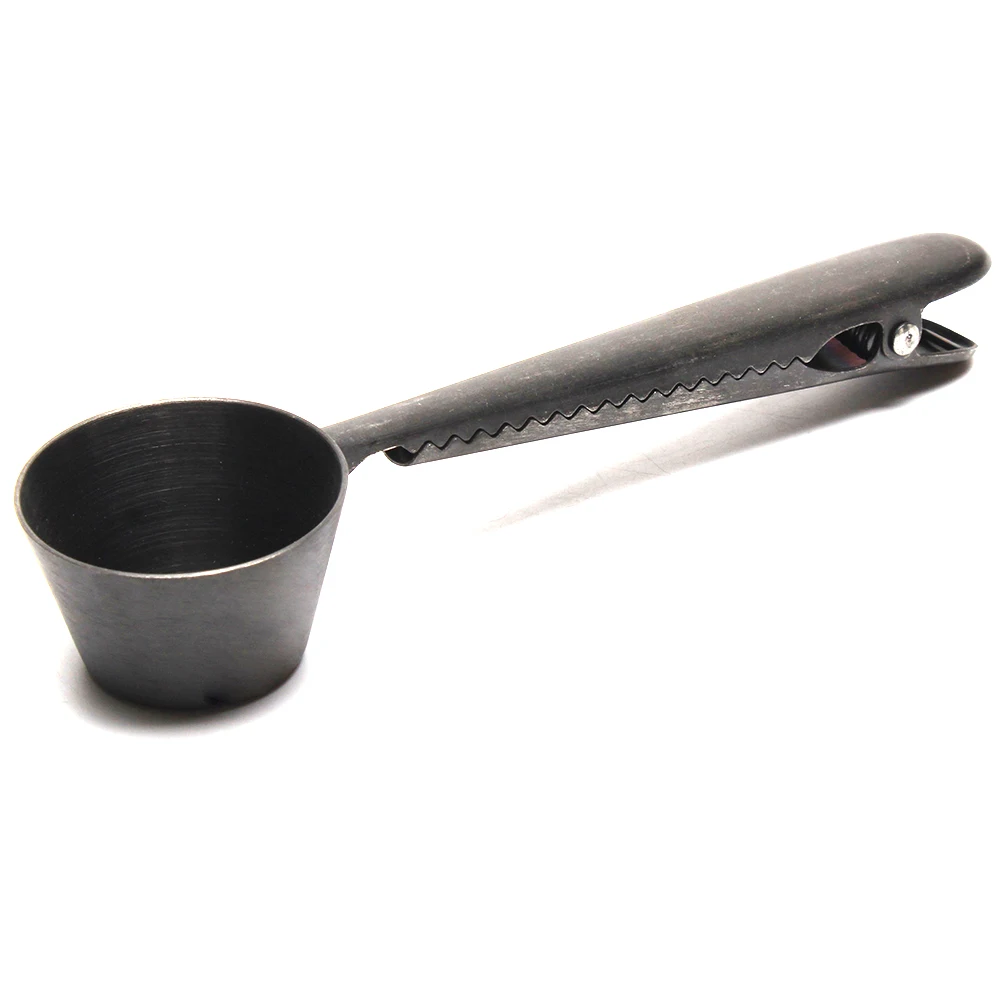 Coffee Scoop with Bag Clip Stainless Steel Titanium Black Coating Spoon