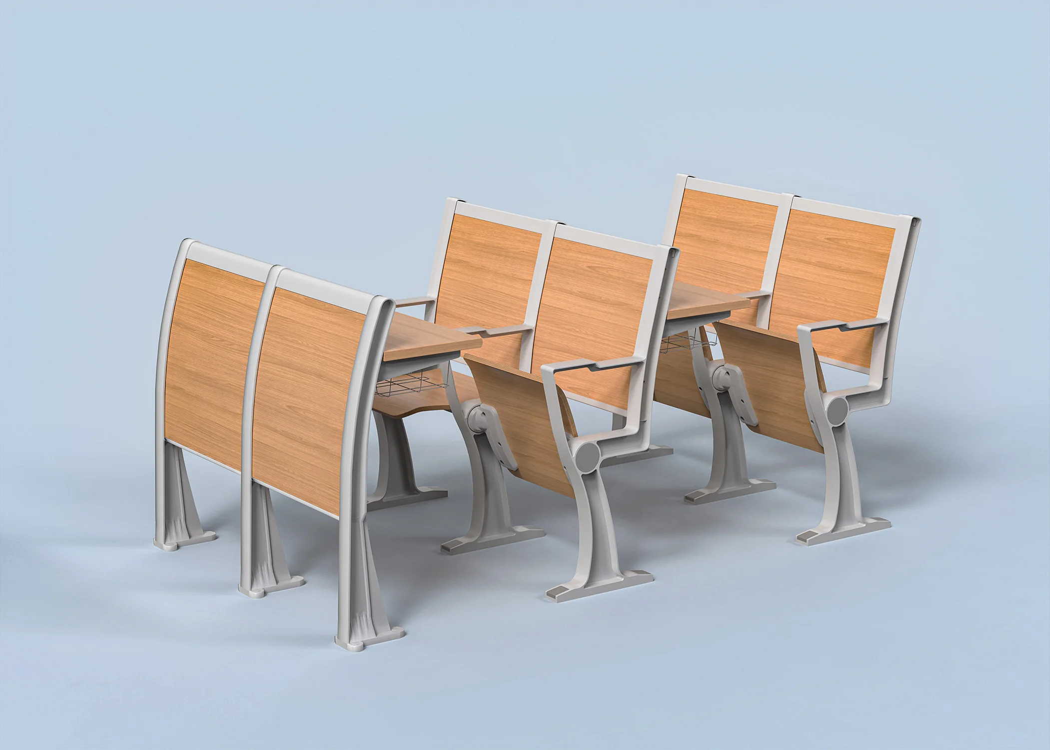 Customized Modern Design School Lecture Hall Table Desk Chair  without armrestsFurniture Theater Seating Conference