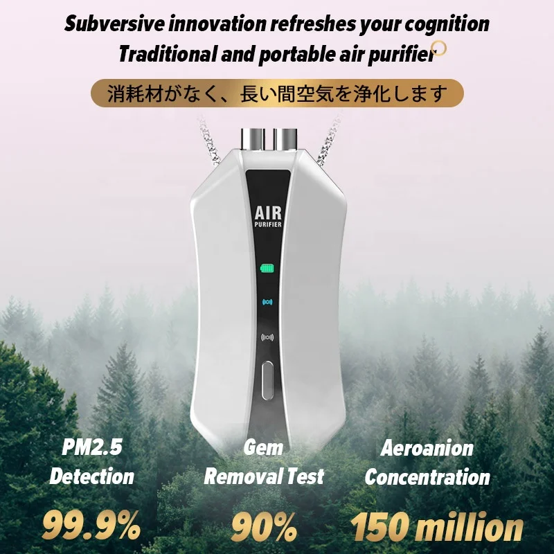  CE M10 Топ pm2.5 ультратонкий осушитель воздуха для дезинфекции портативный очиститель ионизатор ожерелье MinSmart Ожерелье