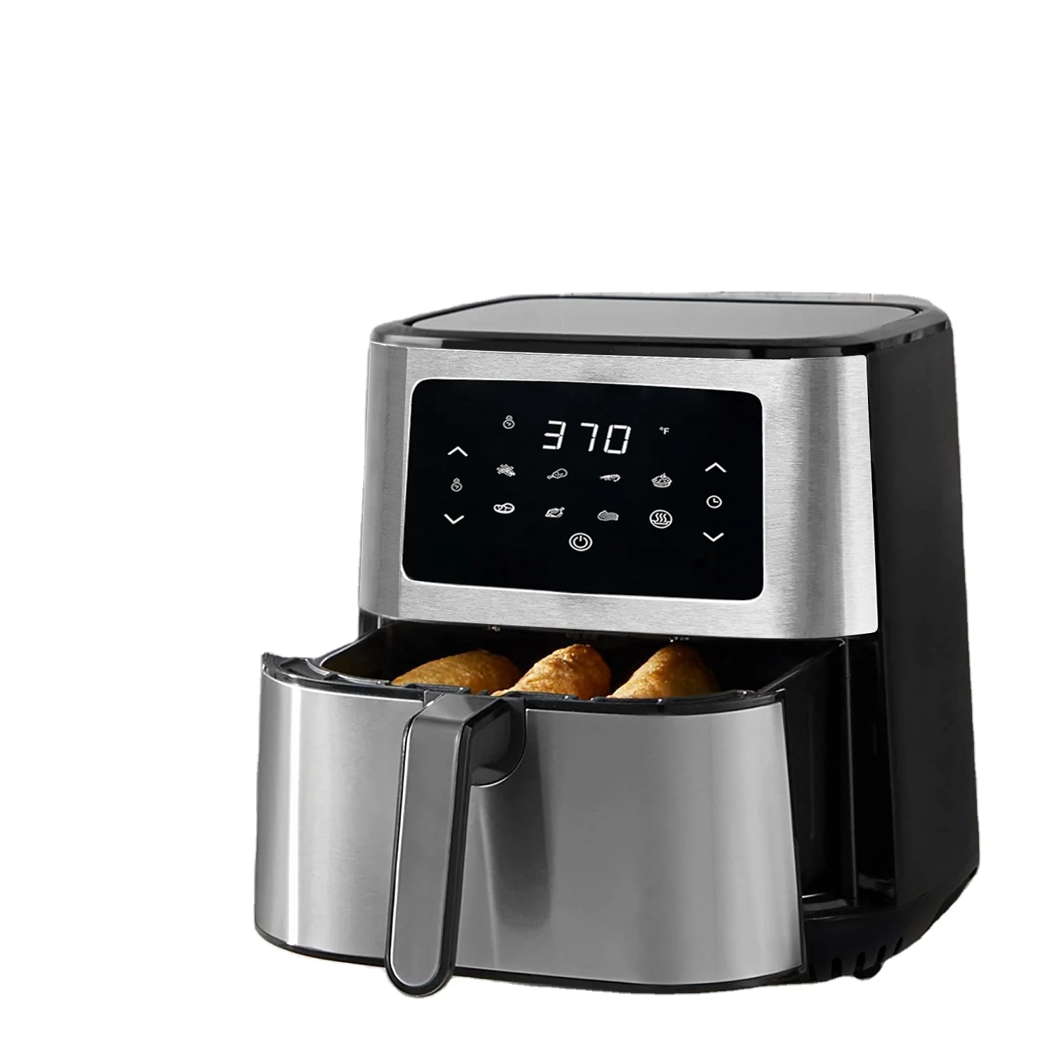 Фритюрница Мгновенной Печати, Настраиваемые интеллектуальные программы приготовления пищи, цифровой сенсорный экран и антипригарная корзина для фритюрницы