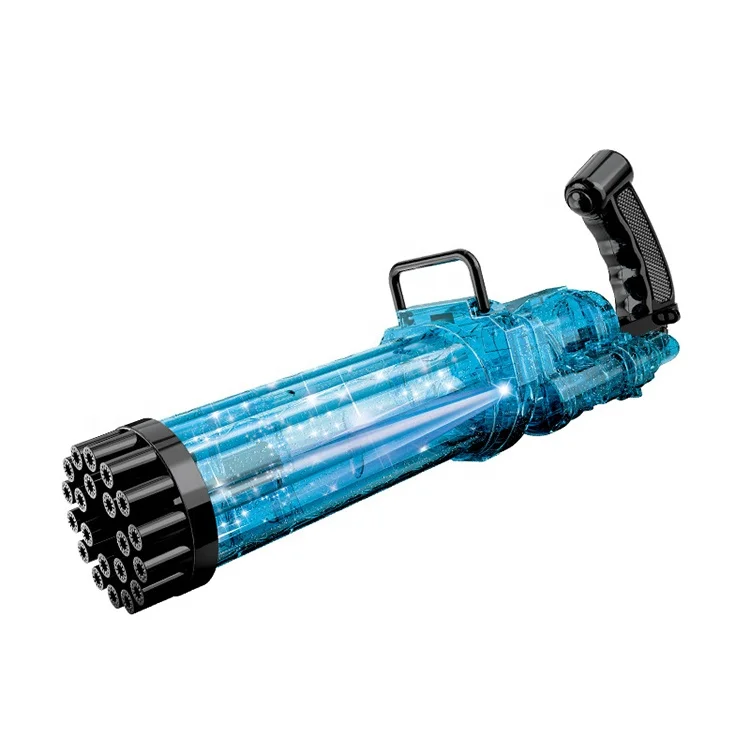 Gatling Bubble Machine Electric Bubble Gun Cool Toy Gift For Kids 21 Hole Huge Amount Automatic Bubble Maker Fancy Outdoor Toys