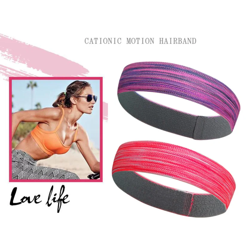 
Bamboo Carbon Fiber sweat absorbent headbands quick drying Sports Running Headband Sweatband custom hairband 