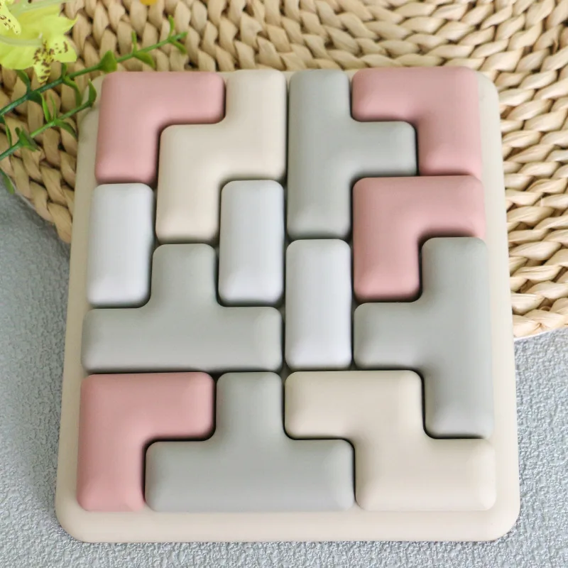 2024 Bpa Free Kids Cognitive Ability Learning Game Baby Educational Toys Montessori Silicone 3D Puzzle Toys For Toddler