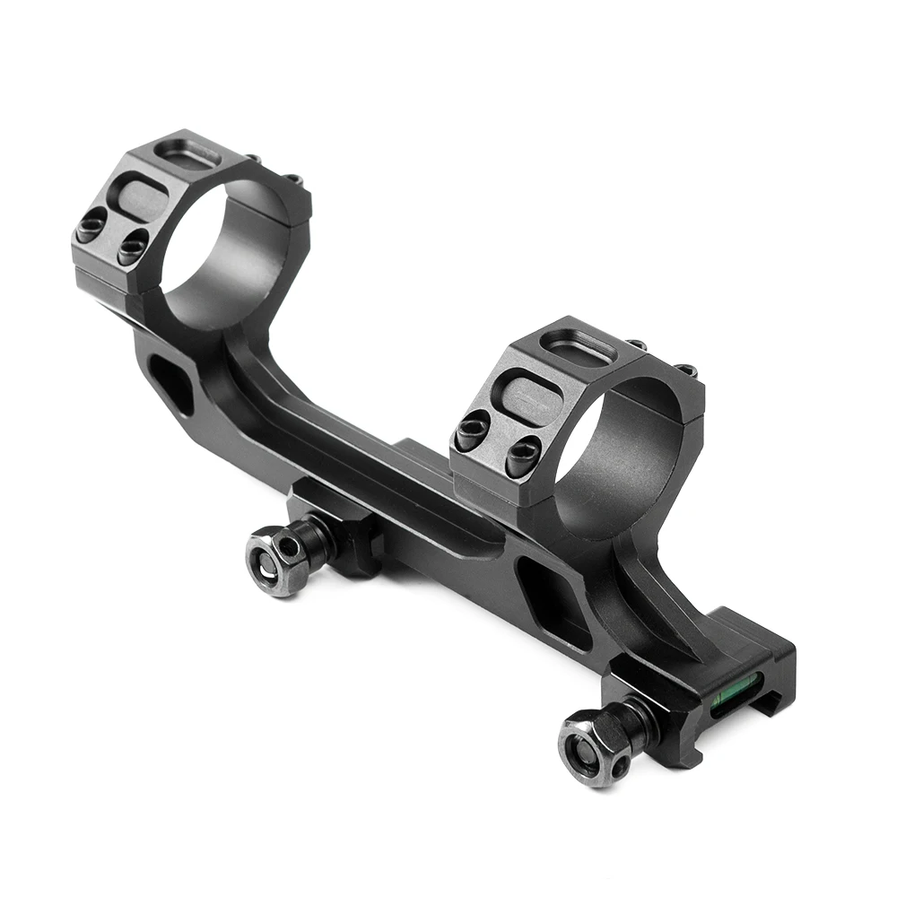 AR15 M4 M16 Extend Dual Ring Defense Rifle Optical Scope Mount 1 Inch /30mm Picatinny Weaver Rail with Bubble Level