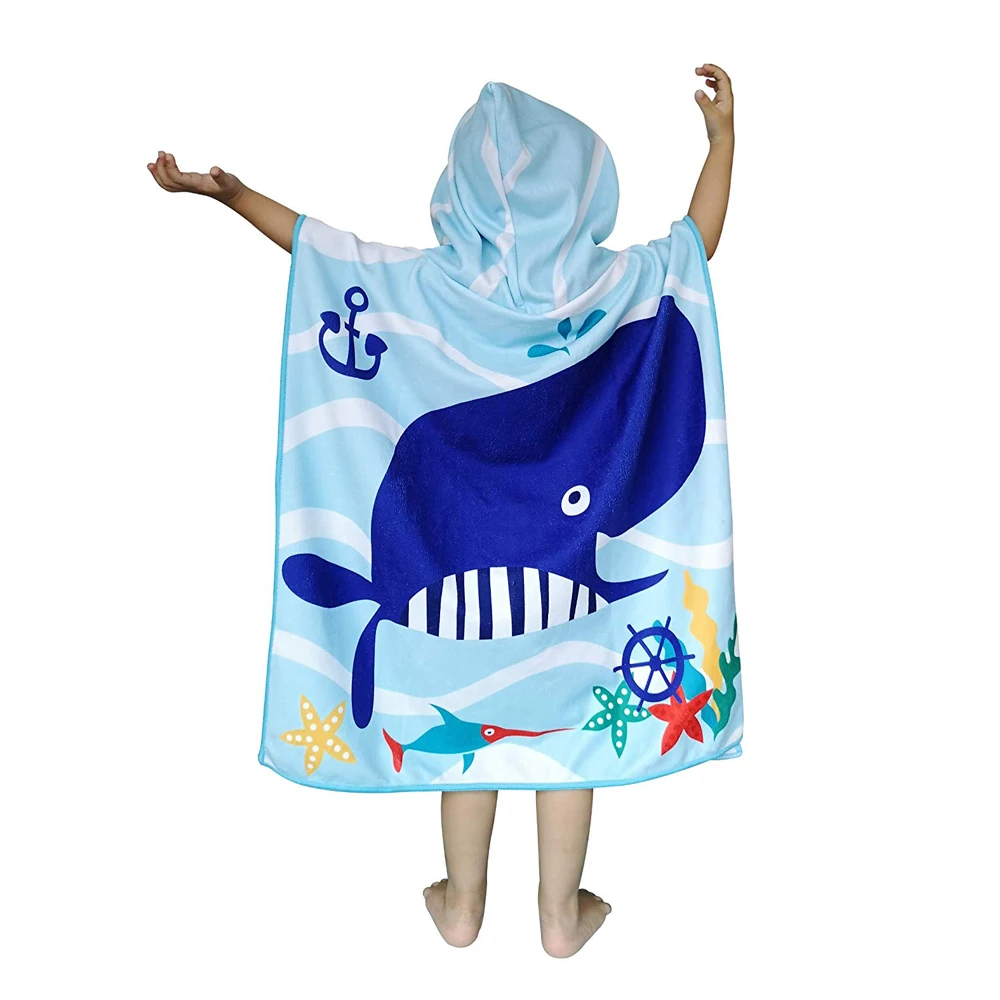 Носки из махровой ткани, пончо с капюшоном пляжное полотенце 100% хлопок для взрослых