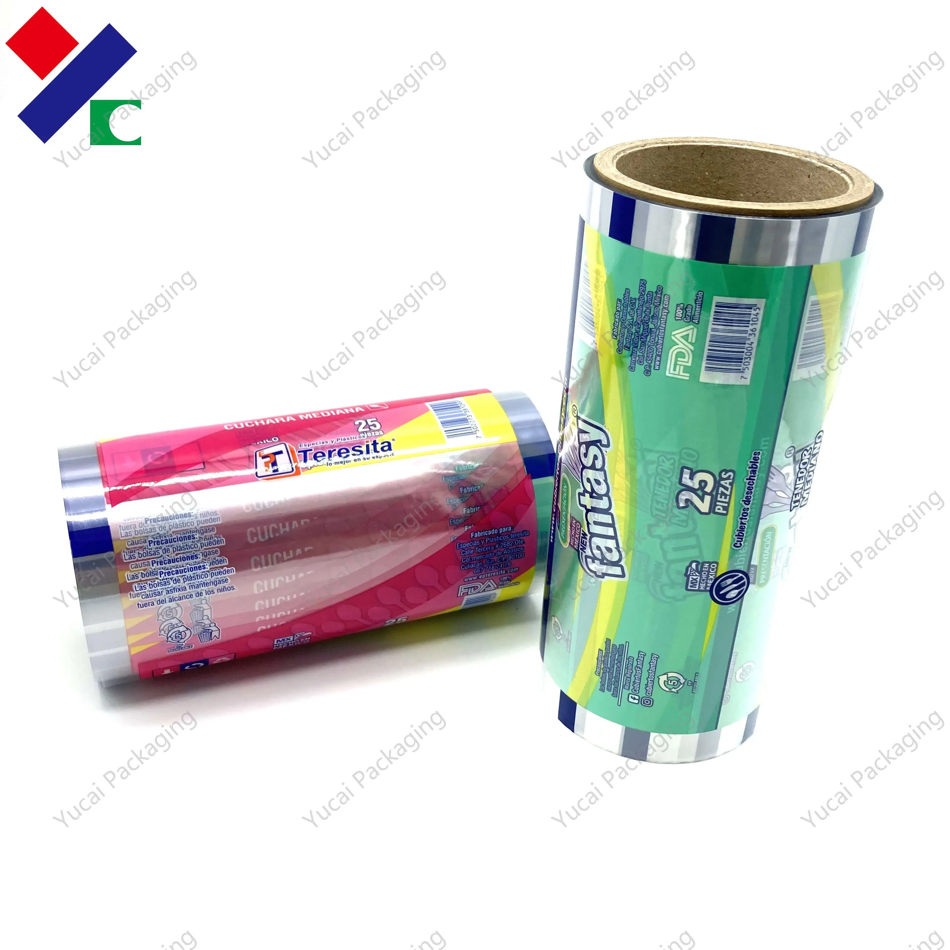 Different kinds of chocolate packaging plastic cup sealing roll film cold laminating