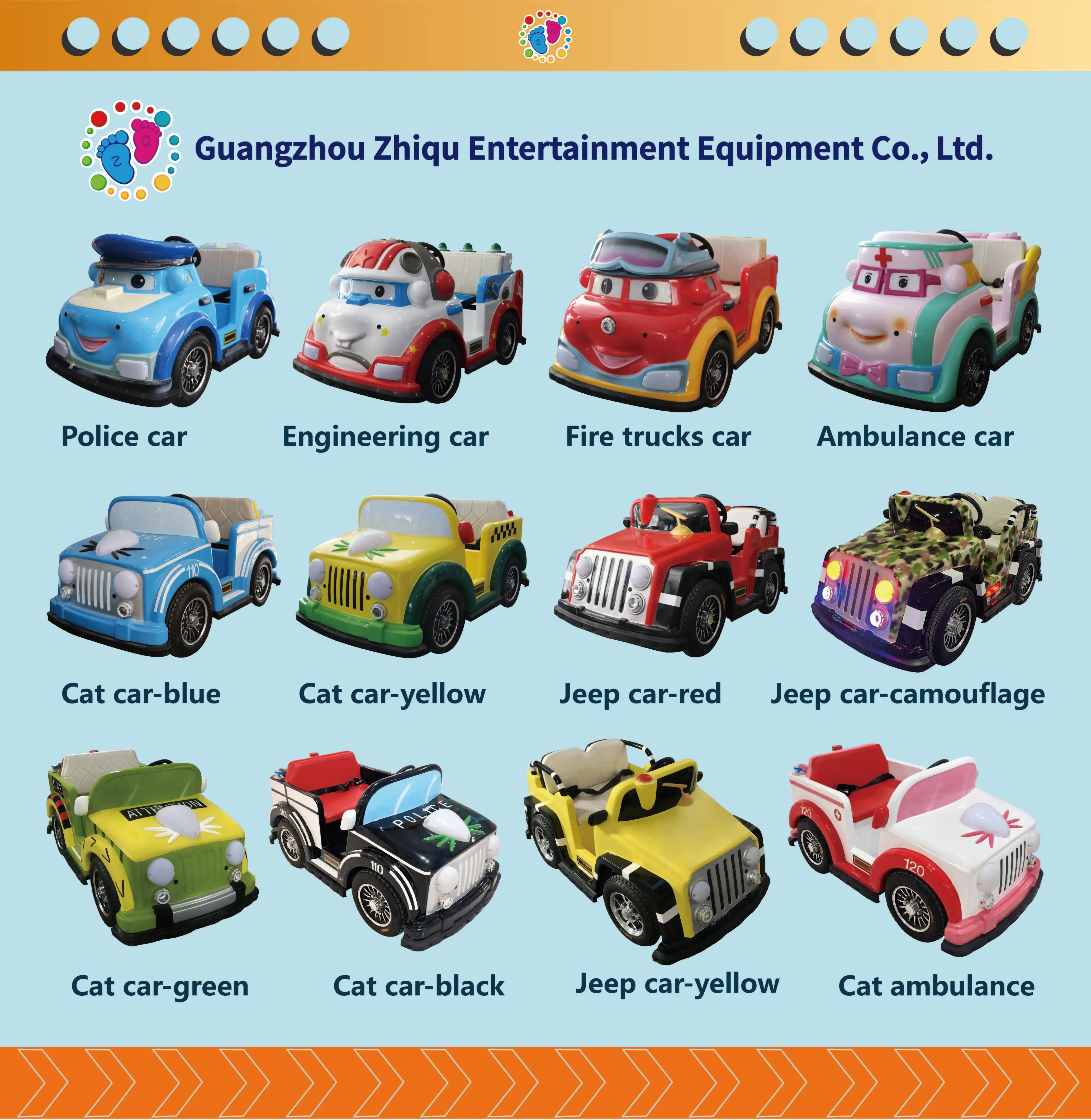 Wholesale Amusement Rides On Brushless Motor Car Electric12V 24V Kids Bumper Cars For Children Traffic Educational Project