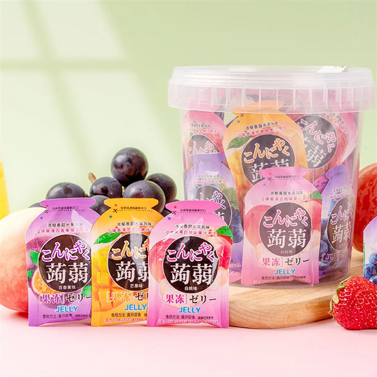 Wholesale Customized Good Quality 520g Konjac Jelly (five Flavors) Fruit Flavor Jelly