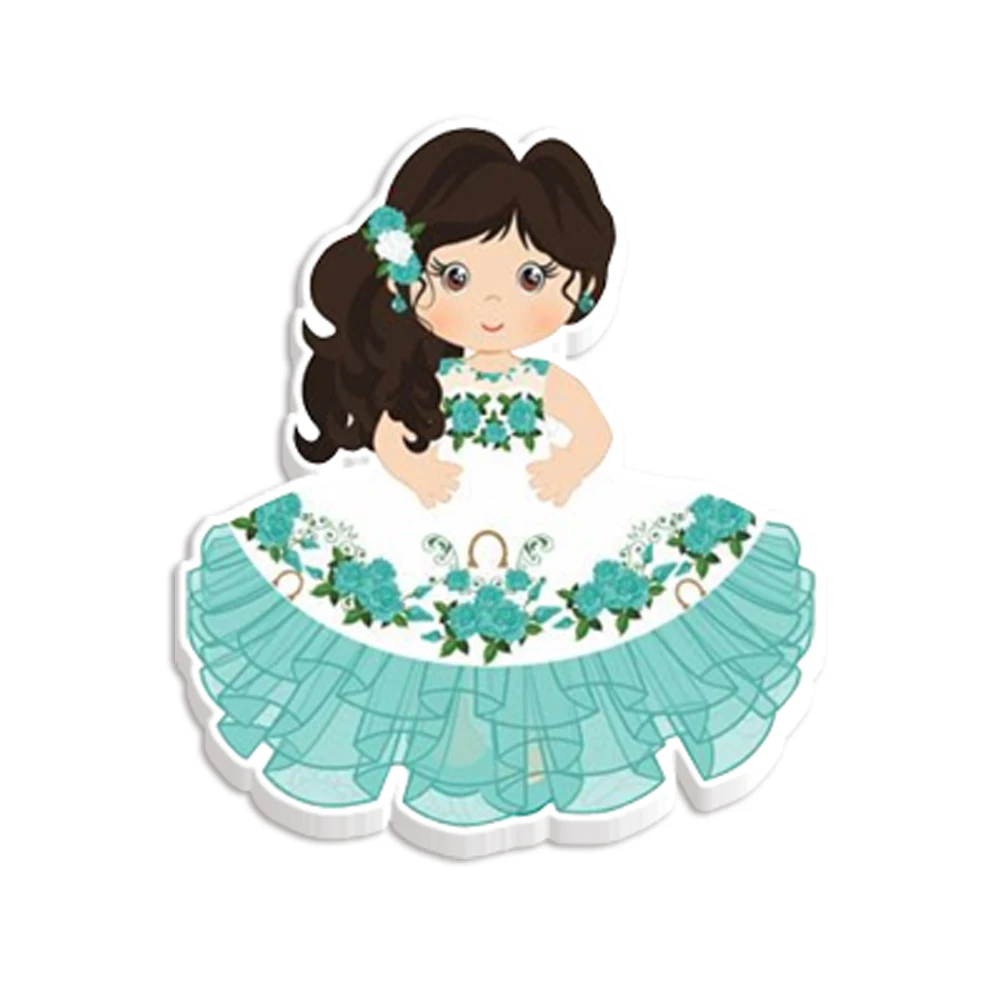 customizable resin planars mexico girl cartoon character printed resin jewelry art