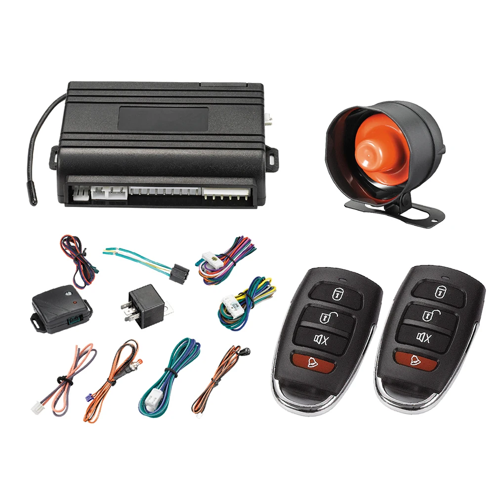 Wholesale One Way Car Alarm Anti-hijacking Function Car Security System Luxury 089 Black DC 12V Universal Learning Life Time