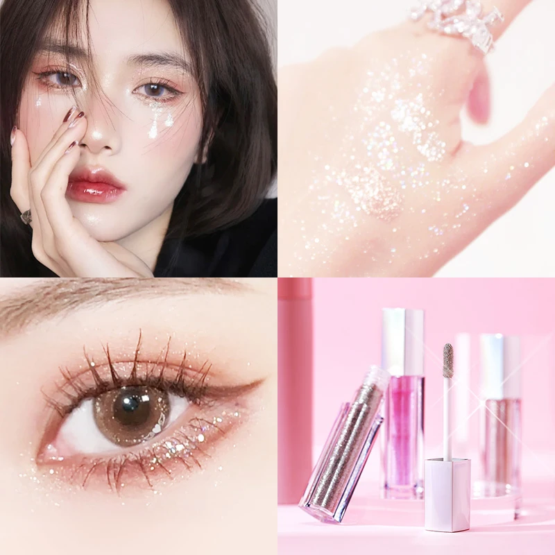 KAN 4 Color Liquid Pigment Eye shadow Ocean Light Waterproof Glitter Shimmer Highlighter Brighten Makeup Liquid Eye Shadow