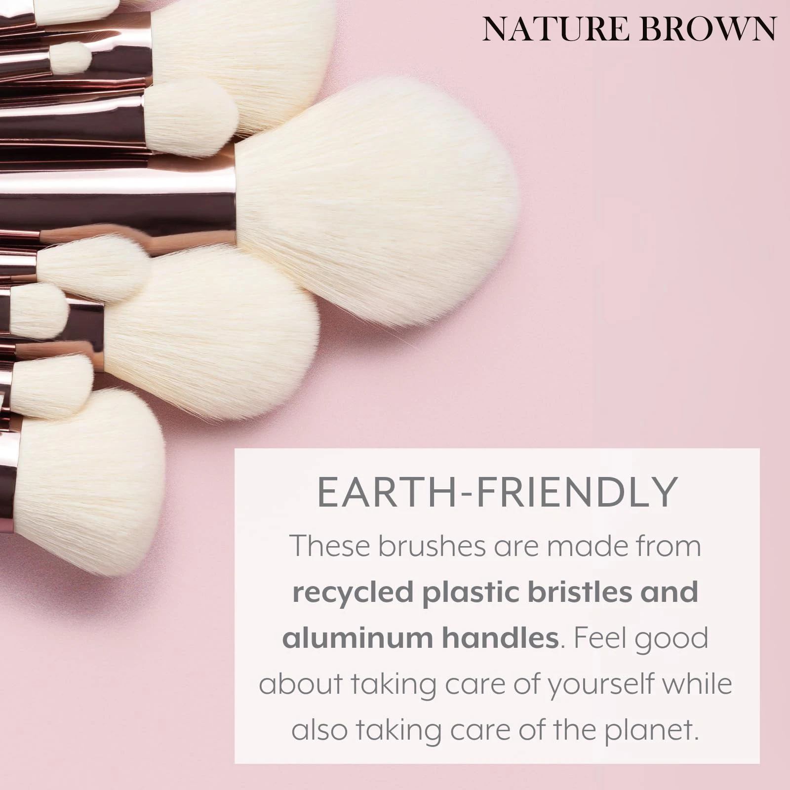 Sustainable Luxury Contour Brush Professional Cosmetic Aluminum Synthetic Hair Foundation Powder Concealer Application Labeling