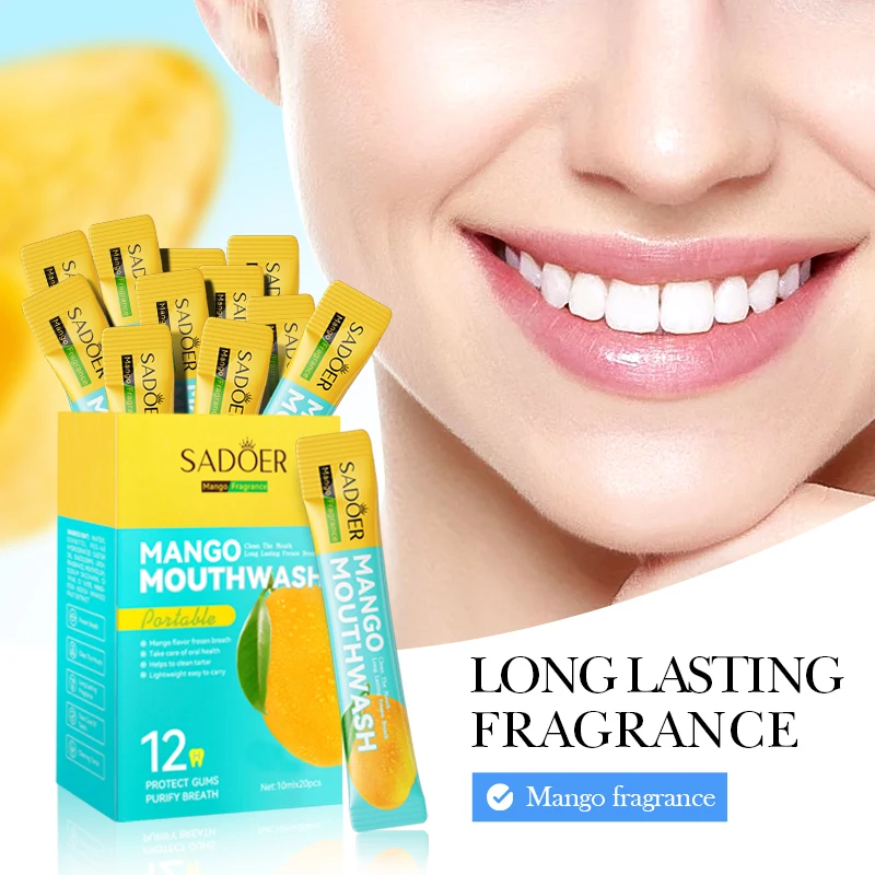 New Arrival Mint Flavored Green Tea Watermelon Mango Coconut Grape Coffee Mouthwash Freshening Breath Whitening Teeth Oral Care